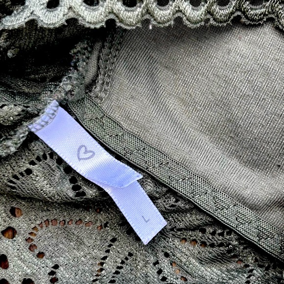 Halter Lace Bralette with Padded Stay-Put Cups | size large by Coco Lingerie - Picture 5 of 5